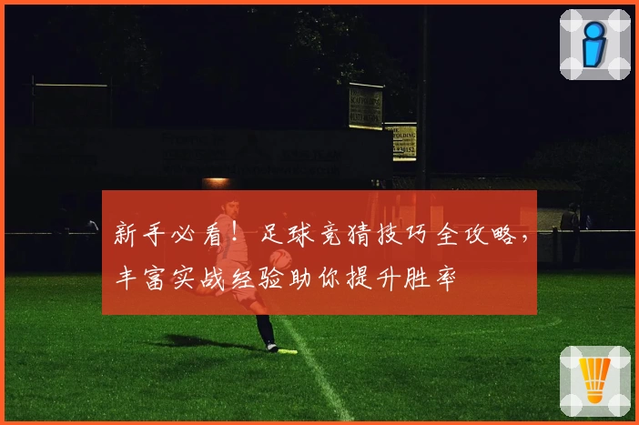 新手必看！足球竞猜技巧全攻略，丰富实战经验助你提升胜率